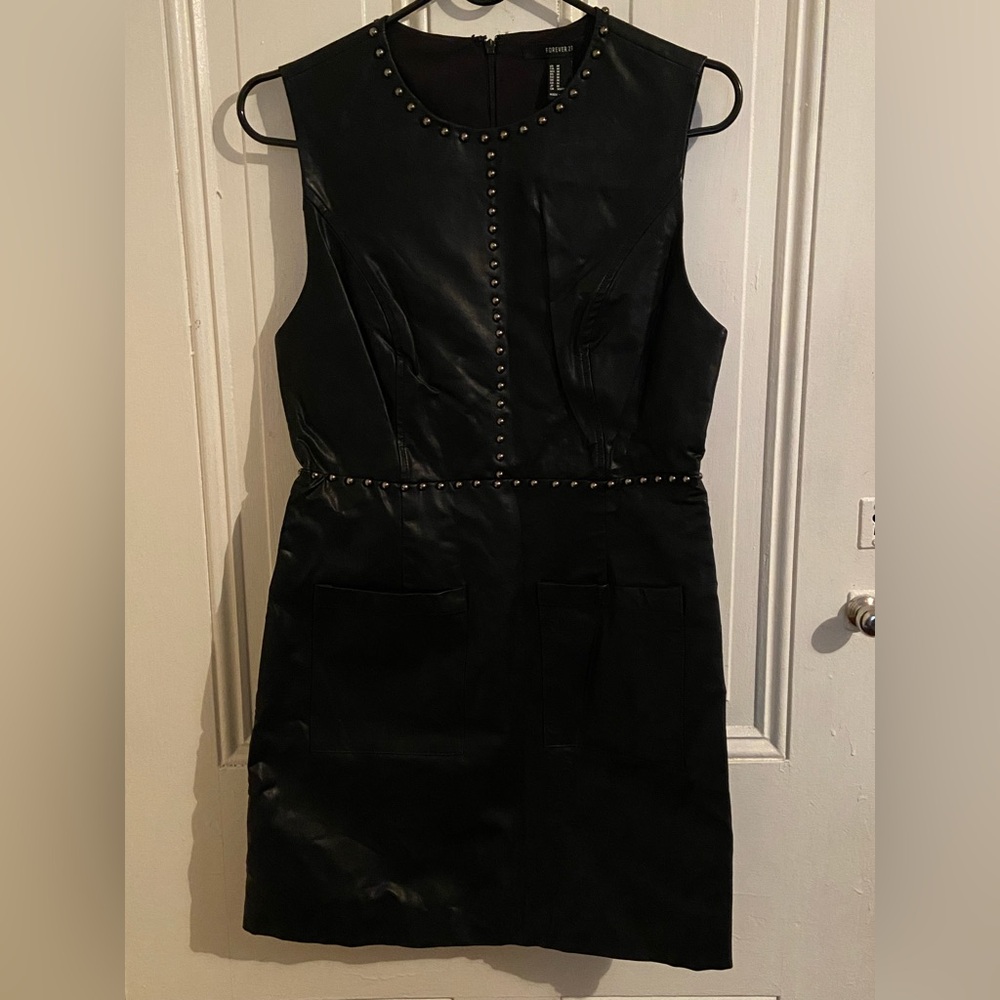 Forever 21 Black Studded Mini Dress